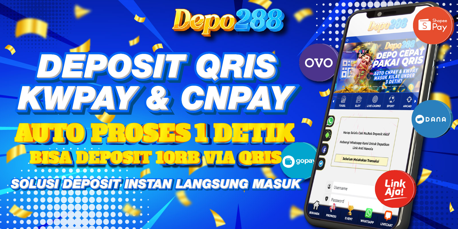 Deposit Qris 10rb - DEPO288